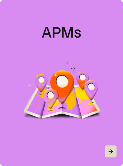 Products carousel and navigation APMs site graphic