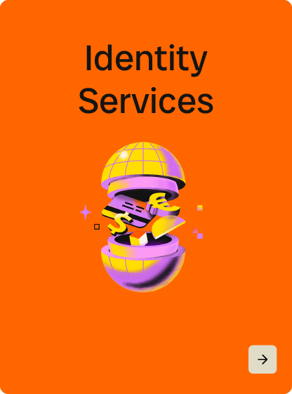 Products carousel and navigation Identity Services site graphic